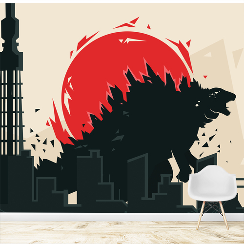 Papier peint personnalisable Godzilla