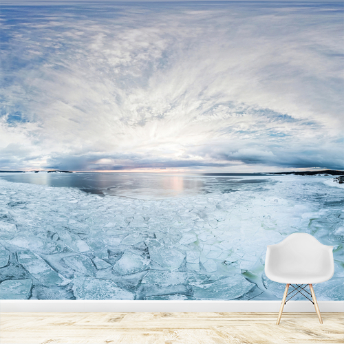 Papier peint personnalisable Panorama mer blanche arctique