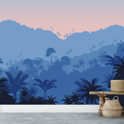 Décorez votre intérieur : imprimez vos photos sur tapisserie déco ou optez pour notre modèle "Amazonia blue"! Sur mesure, fabriqué en France