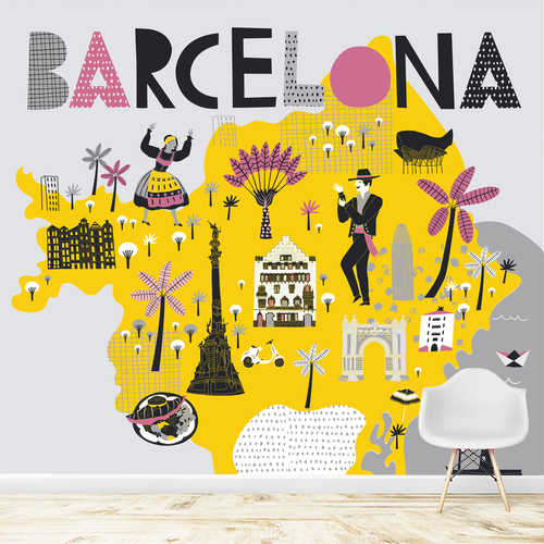 Papier peint personnalisable Barcelone