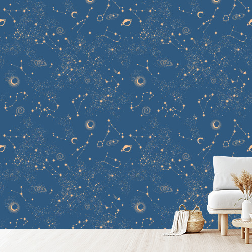 Papier peint personnalisable Blue constellation