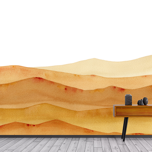 Papier peint personnalisable Désert ondulant de sable brun