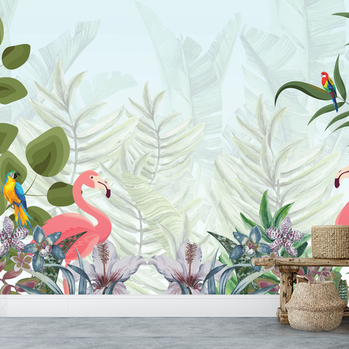 Papier peint personnalisable Flamingos