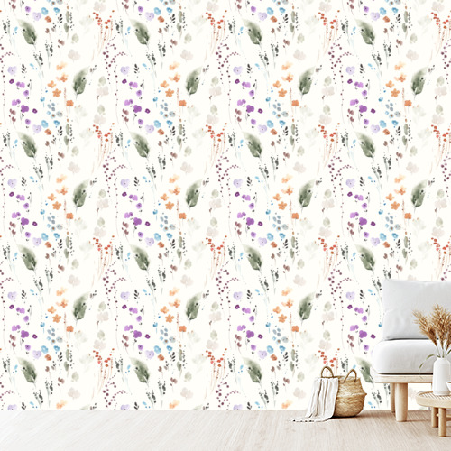 Papier peint personnalisable Floral Scarmouss