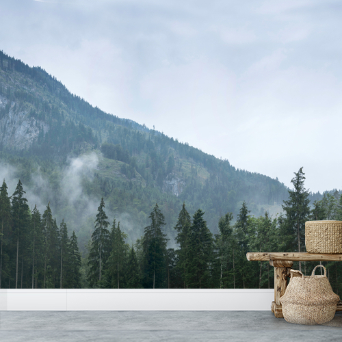 Papier peint personnalisable Forêt des Alpes