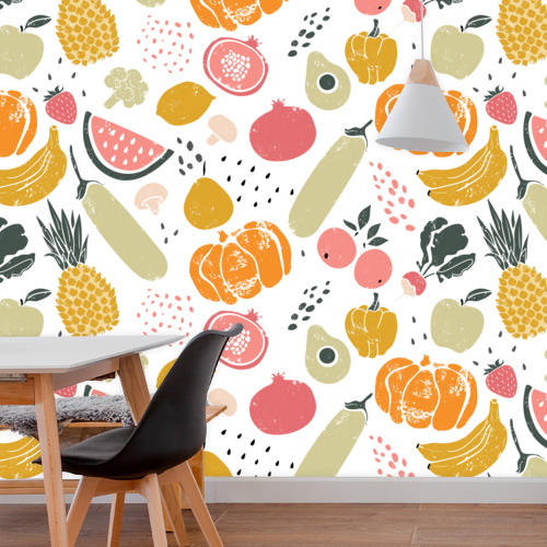 Papier peint personnalisable Fruits et légumes