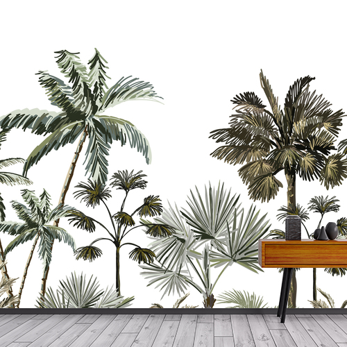 Papier peint personnalisable Illustration de palmiers
