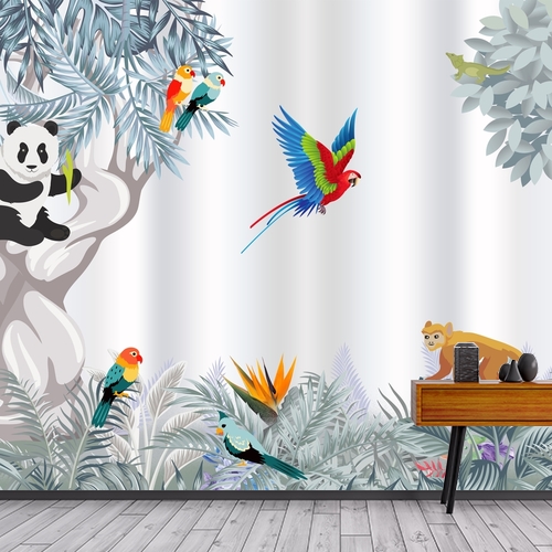 Papier peint personnalisable La jungle des enfants