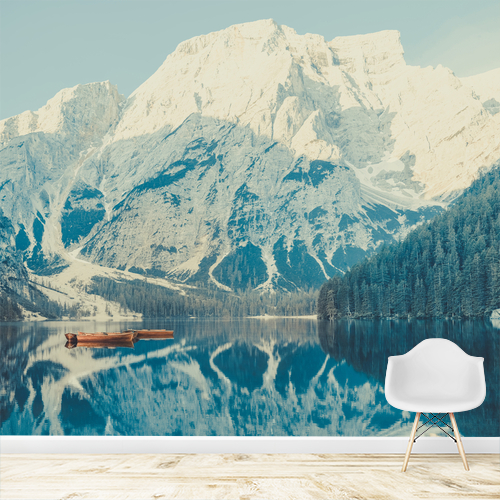 Papier peint personnalisable Lago di Braies Italia