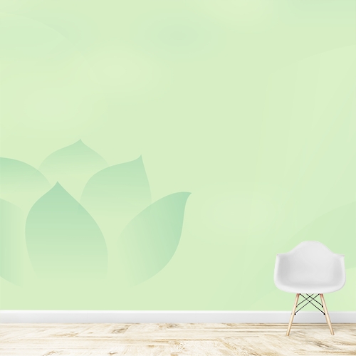 Papier peint personnalisable Lotus vert