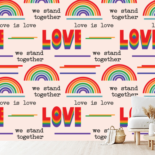 Papier peint personnalisable Love is love