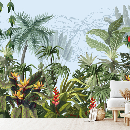 Papier peint personnalisable Lush palm trees