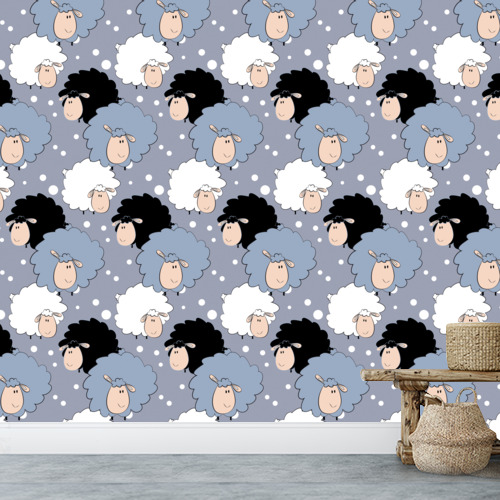 Papier peint personnalisable Moutons