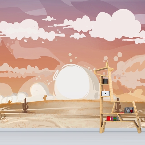 Papier peint personnalisable Paysage désertique Far West