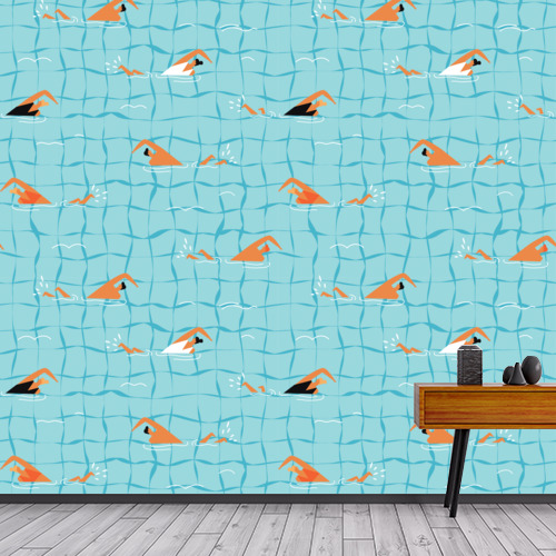 Papier peint personnalisable Piscine olympique