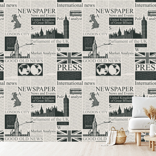 Papier peint personnalisable Press