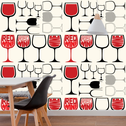 Papier peint personnalisable Red wine