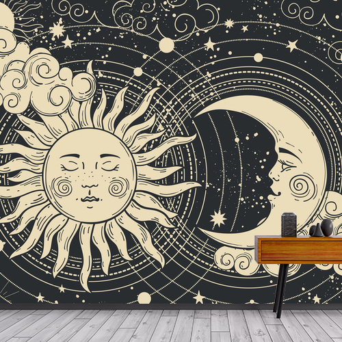 Papier peint personnalisable Sun and Moon