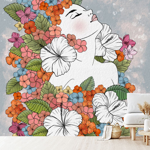 Tendance papier peint fleur