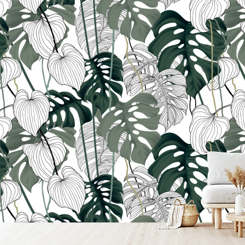 Papier peint Feuilles la jungle