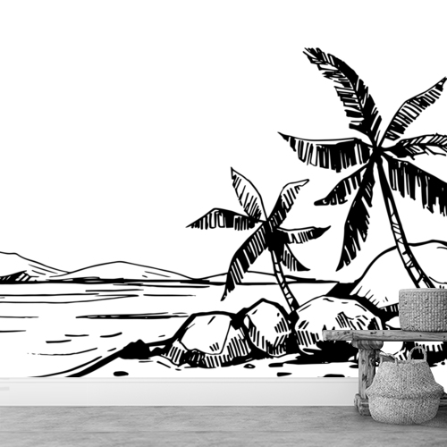 Papier peint modèle Plage tropicale