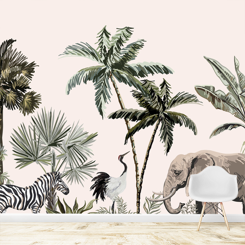 papier peint Illustration d'animaux de la savane