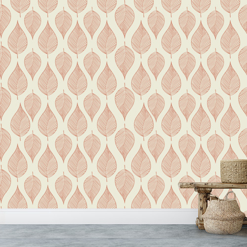 papier peint natura red